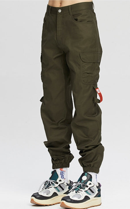 ベドインベド(BADINBAD)  POCKET COTTON JOGGER PANTS_KHAKI