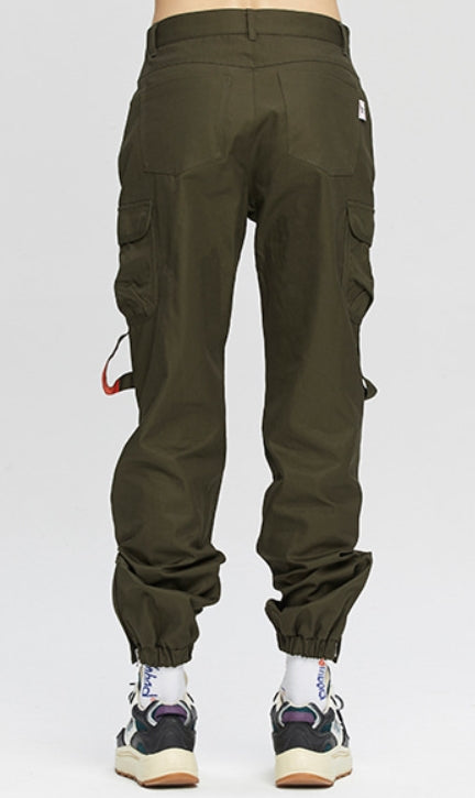 ベドインベド(BADINBAD)  POCKET COTTON JOGGER PANTS_KHAKI