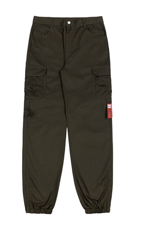 ベドインベド(BADINBAD)  POCKET COTTON JOGGER PANTS_KHAKI