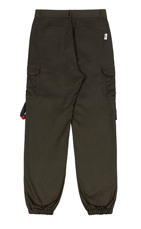 ベドインベド(BADINBAD)  POCKET COTTON JOGGER PANTS_KHAKI