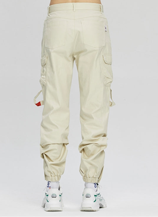 ベドインベド(BADINBAD)  POCKET COTTON JOGGER PANTS_OATMEAL