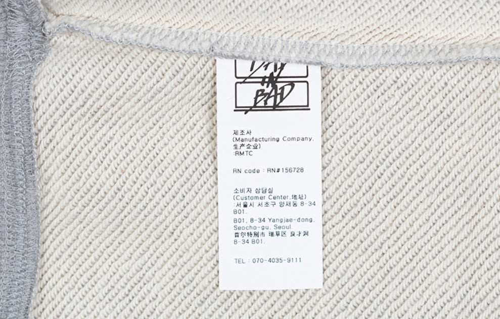 ベドインベド(BADINBAD)  BAD CITY SWEATSHIRT_GREY