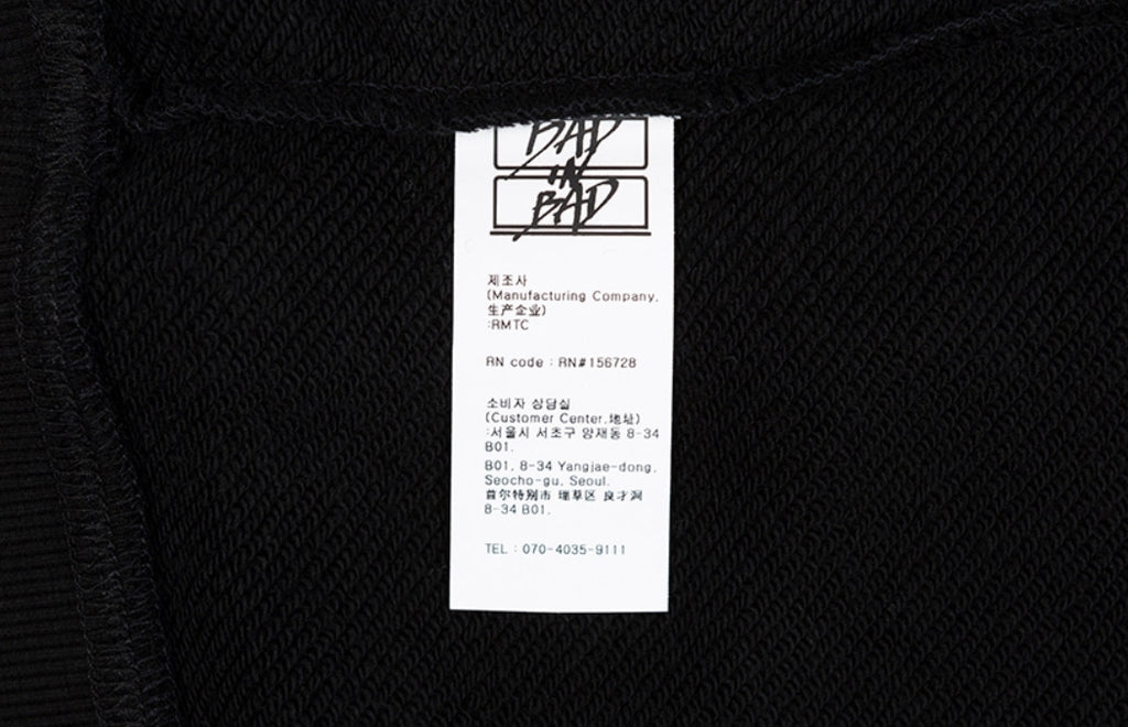 ベドインベド(BADINBAD)  BAD CITY SWEATSHIRT_BLACK