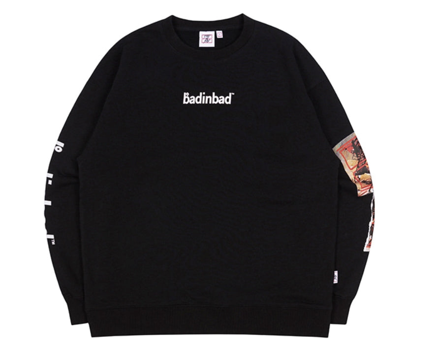 ベドインベド(BADINBAD)  NAPOLEON GALLERY SWEATSHIRT_BLACK