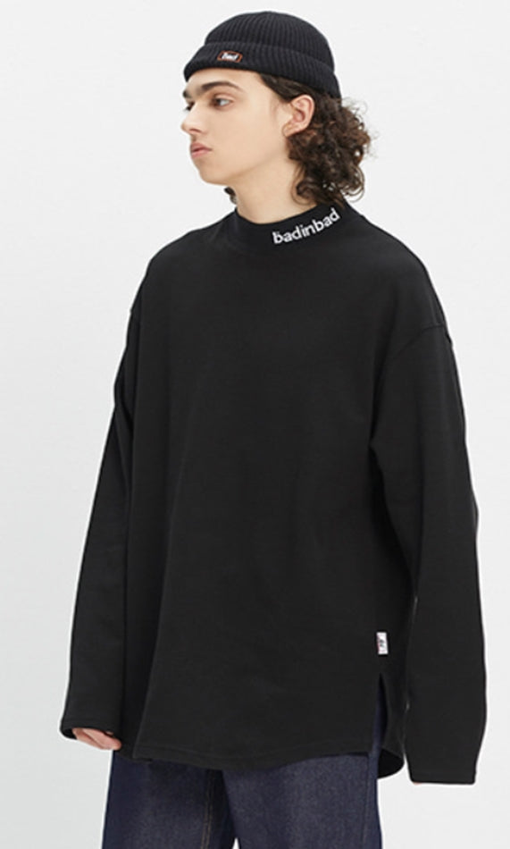 ベドインベド(BADINBAD)  PLAIN HALF TURTLENECK_BLACK