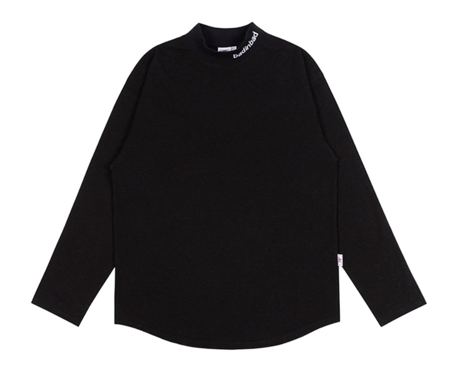 ベドインベド(BADINBAD)  PLAIN HALF TURTLENECK_BLACK
