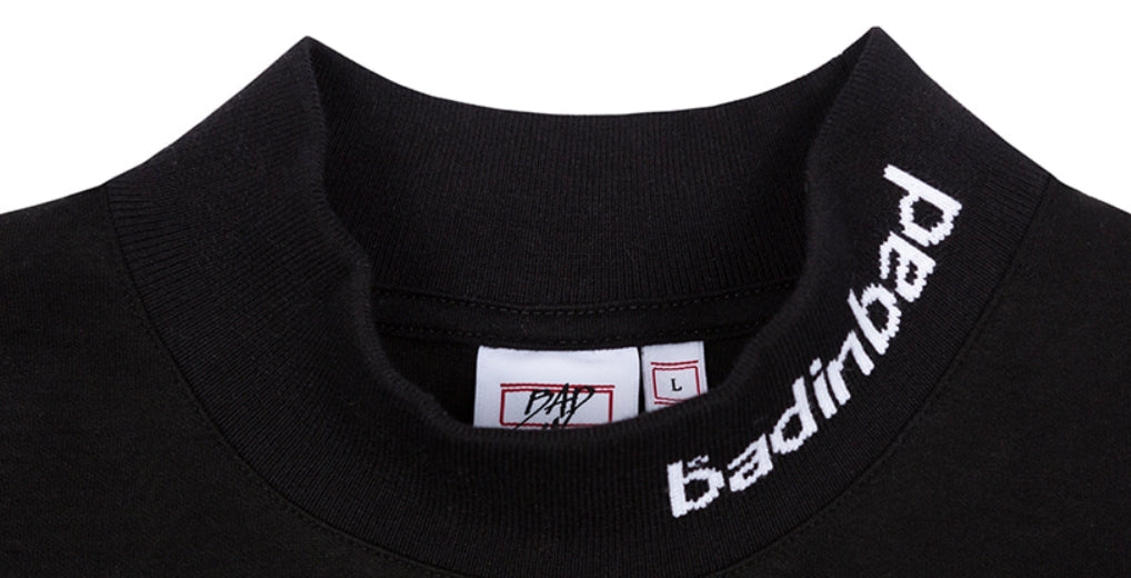ベドインベド(BADINBAD)  PLAIN HALF TURTLENECK_BLACK
