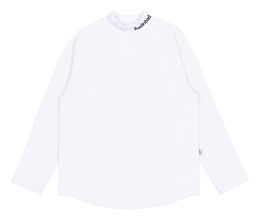 ベドインベド(BADINBAD)  PLAIN HALF TURTLENECK_WHITE