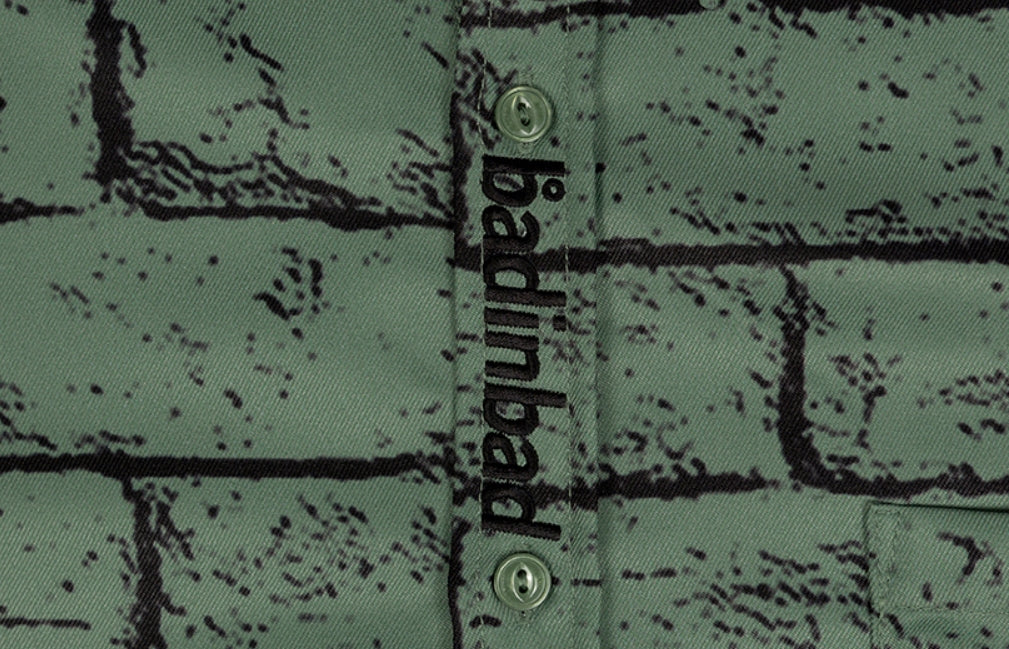 ベドインベド(BADINBAD)  BRICK SHIRT_SAGE GREEN