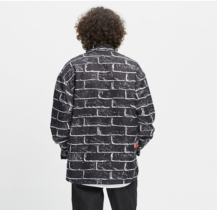 ベドインベド(BADINBAD)  BRICK SHIRT_BLACK