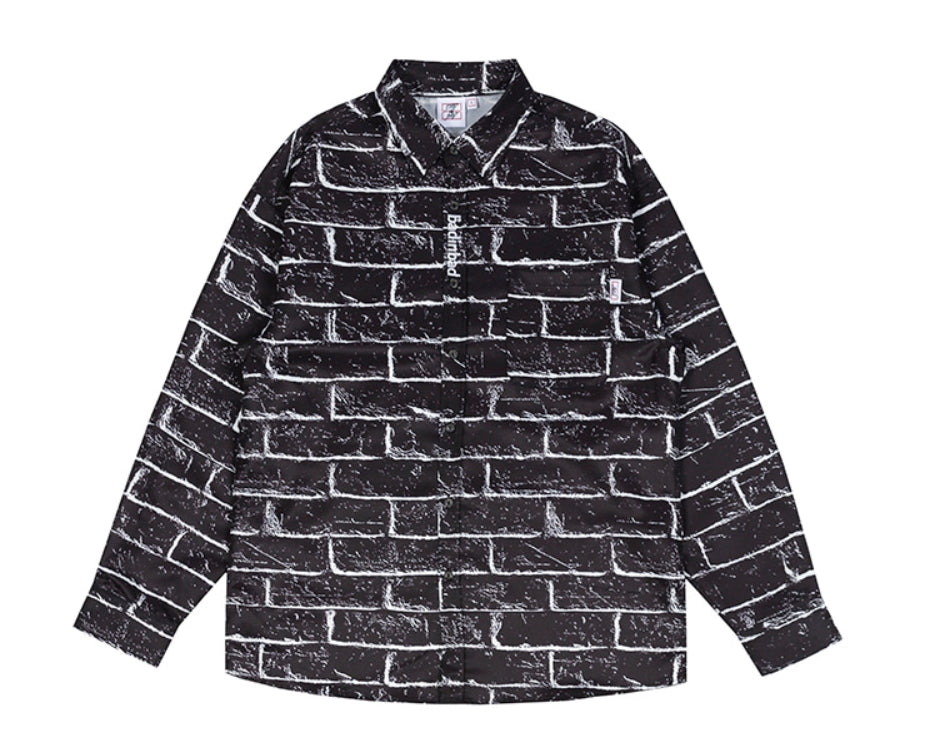 ベドインベド(BADINBAD)  BRICK SHIRT_BLACK
