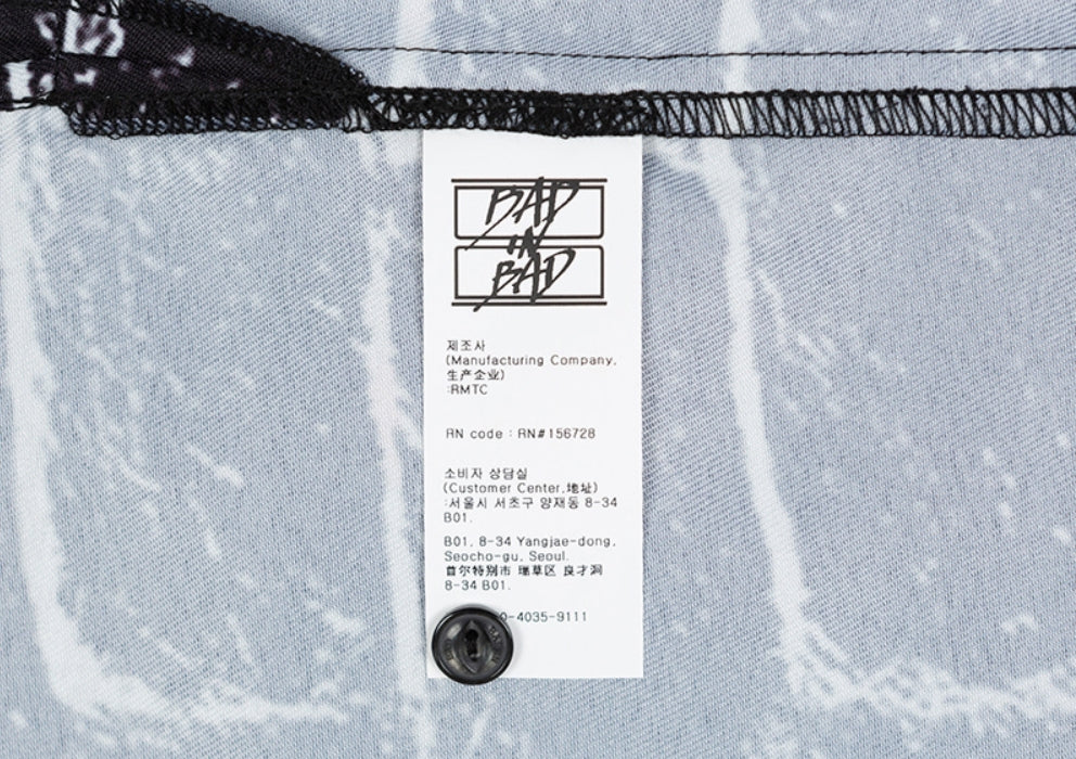 ベドインベド(BADINBAD)  BRICK SHIRT_BLACK