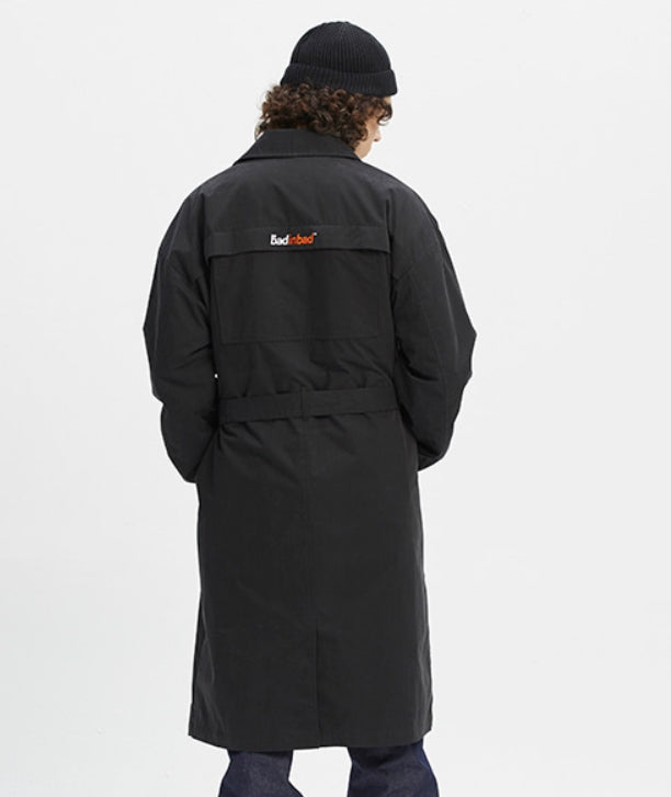 ベドインベド(BADINBAD)  CHEST DOUBLE POCKET COAT_BLACK