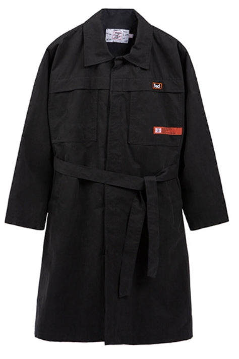ベドインベド(BADINBAD)  CHEST DOUBLE POCKET COAT_BLACK
