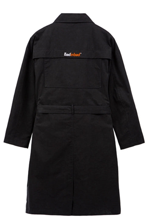 ベドインベド(BADINBAD)  CHEST DOUBLE POCKET COAT_BLACK