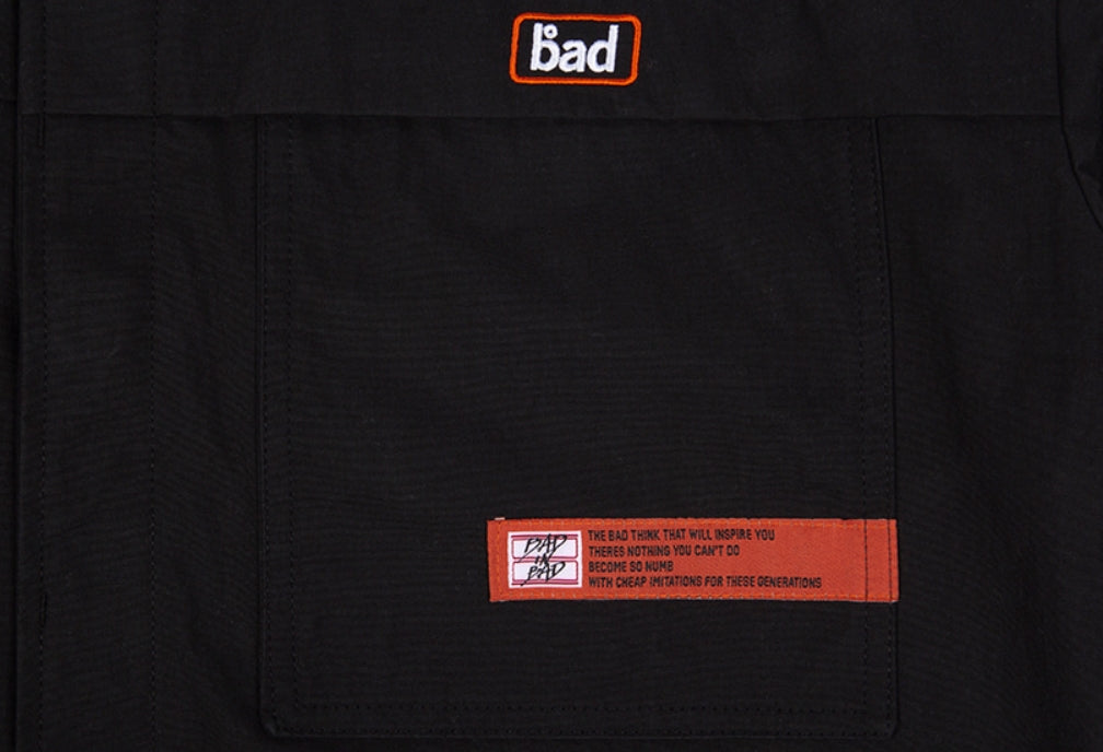 ベドインベド(BADINBAD)  CHEST DOUBLE POCKET COAT_BLACK