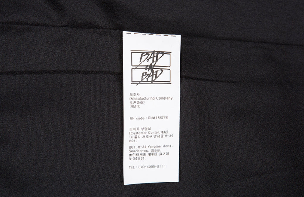 ベドインベド(BADINBAD)  CHEST DOUBLE POCKET COAT_BLACK