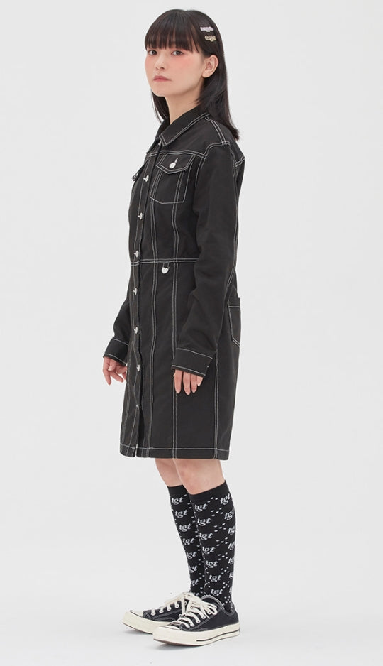 TARGETTO(ターゲット) TGT PATTERN KNEE SOCKS_White & Black