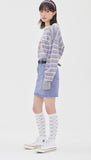 TARGETTO(ターゲット) TGT PATTERN KNEE SOCKS_White & Black