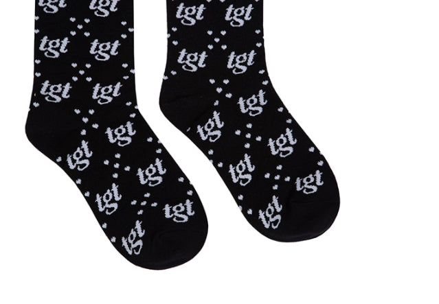 TARGETTO(ターゲット) TGT PATTERN KNEE SOCKS_White & Black