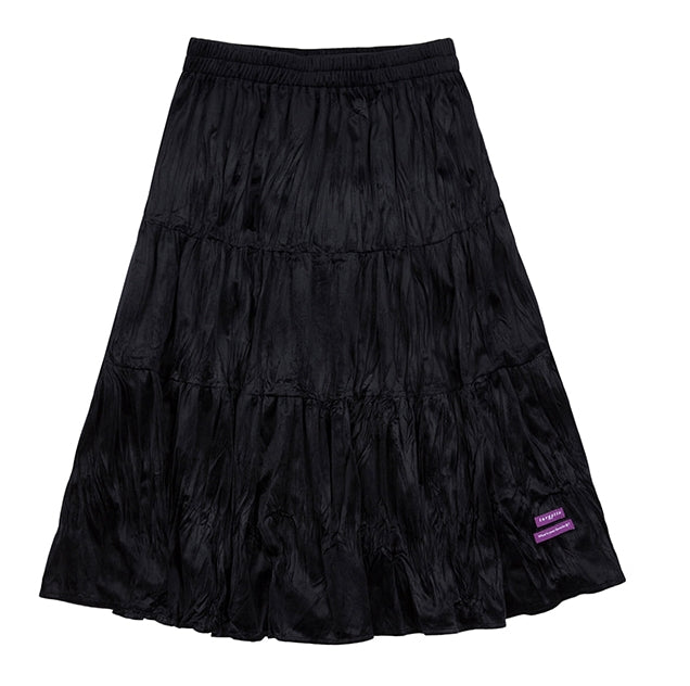 TARGETTO(ターゲット) WRINKLE VELVET FLARE SKIRT_Black