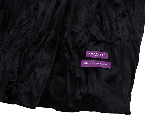 TARGETTO(ターゲット) WRINKLE VELVET FLARE SKIRT_Black