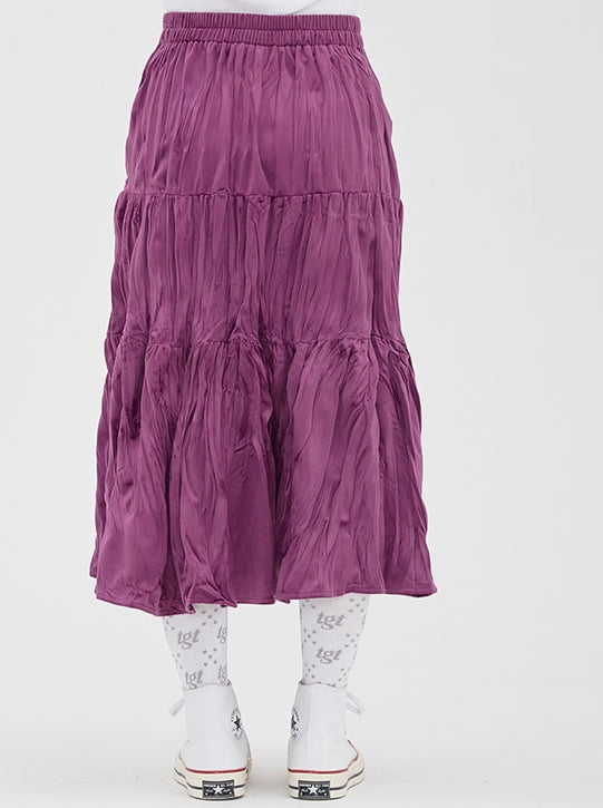 TARGETTO(ターゲット) WRINKLE VELVET FLARE SKIRT_Purple
