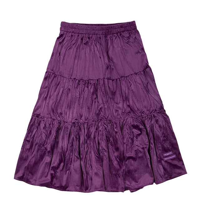 TARGETTO(ターゲット) WRINKLE VELVET FLARE SKIRT_Purple