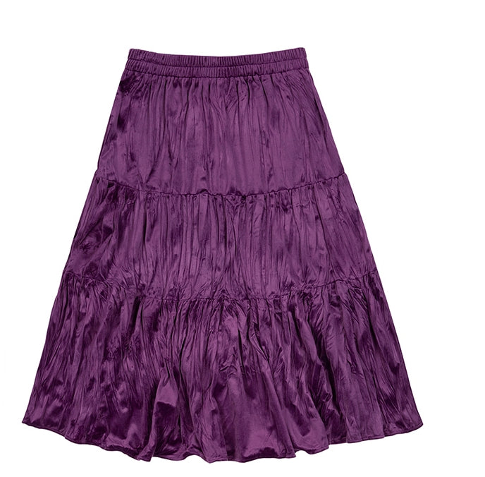 TARGETTO(ターゲット) WRINKLE VELVET FLARE SKIRT_Purple