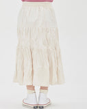 TARGETTO(ターゲット) WRINKLE VELVET FLARE SKIRT_Ivory