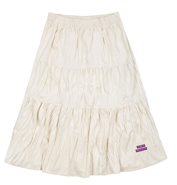 TARGETTO(ターゲット) WRINKLE VELVET FLARE SKIRT_Ivory