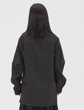 TARGETTO(ターゲット) FRONT FRILL LONG SHIRT_Black