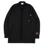 TARGETTO(ターゲット) FRONT FRILL LONG SHIRT_Black
