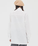 TARGETTO(ターゲット) FRONT FRILL LONG SHIRT_White