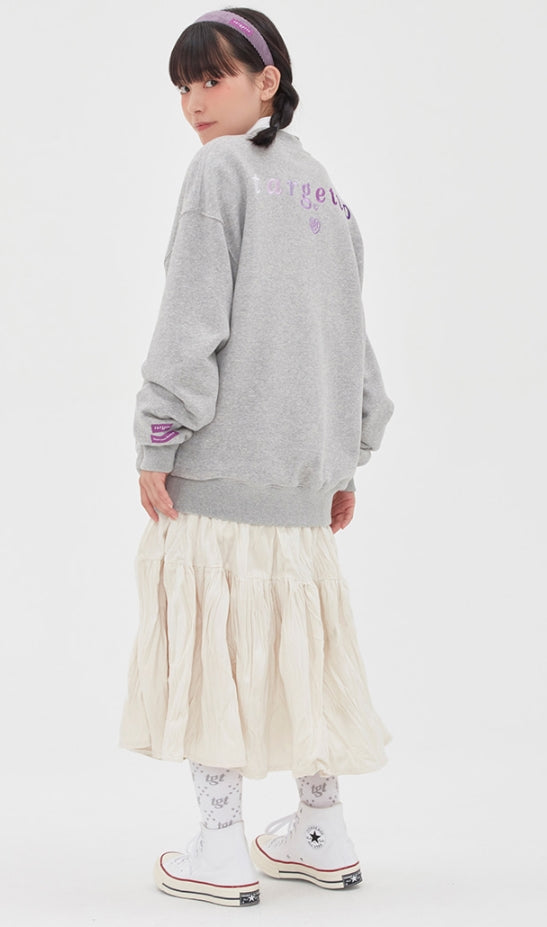 TARGETTO(ターゲット) GRADATION LOGO SWEAT SHIRT_Melange Grey