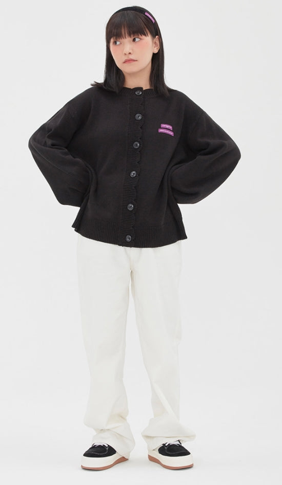TARGETTO(ターゲット) BALLOON SCALLOP CARDIGAN_Black