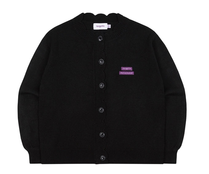 TARGETTO(ターゲット) BALLOON SCALLOP CARDIGAN_Black