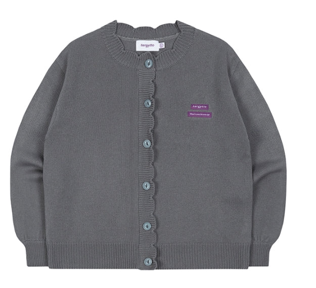 TARGETTO(ターゲット) BALLOON SCALLOP CARDIGAN_Dark Grey