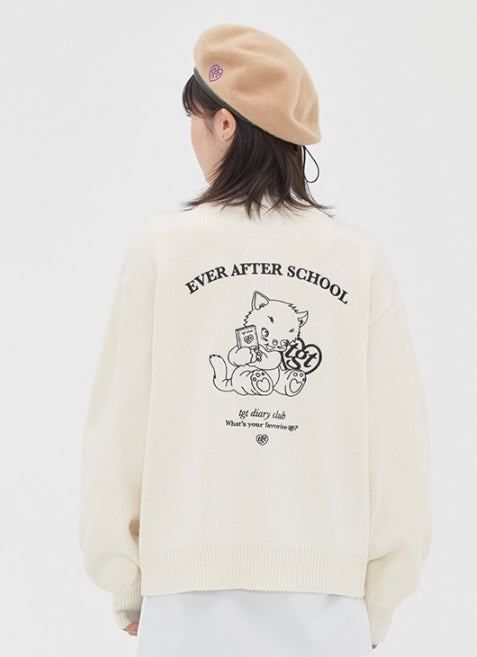 TARGETTO(ターゲット) BALLOON SCALLOP CARDIGAN_OATMEAL