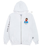 アクメドラビ(acme' de la vie)  ADLV BABY FACE ZIPUP WHITE HEART