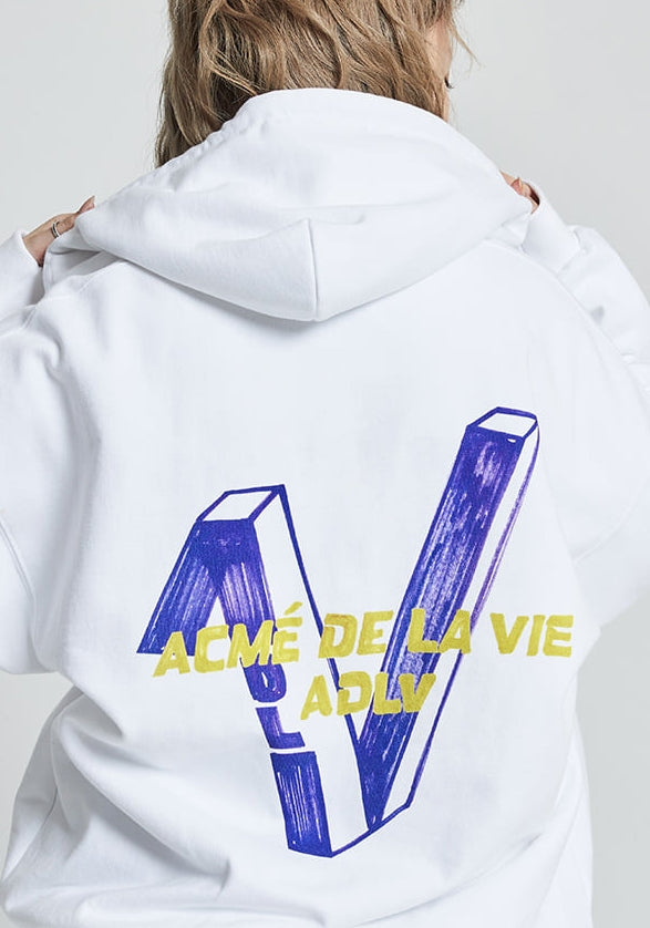 アクメドラビ(acme' de la vie)   MARKERS LOGO ZIPUP WHITE