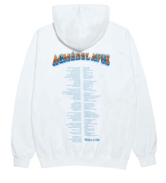 アクメドラビ(acme' de la vie)   CINEFILM HOODIE WHITE