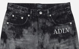 アクメドラビ(acme' de la vie) ADLV TIE-DYE DENIM PANTS FOR WOMEN BLACK