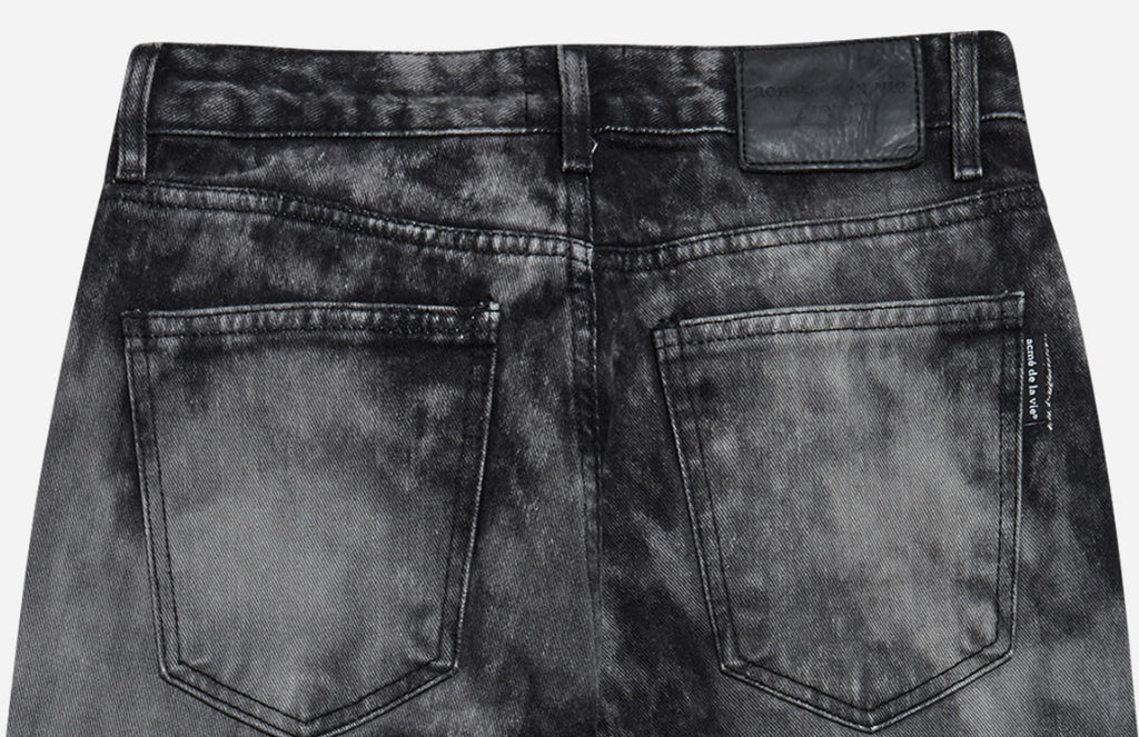 アクメドラビ(acme' de la vie) ADLV TIE-DYE DENIM PANTS FOR WOMEN BLACK