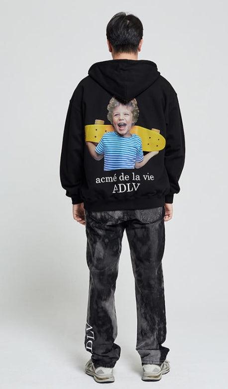 アクメドラビ(acme' de la vie) ADLV TIE-DYE DENIM PANTS FOR MEN BLACK