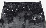 アクメドラビ(acme' de la vie) ADLV TIE-DYE DENIM PANTS FOR MEN BLACK