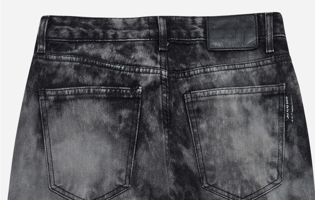 アクメドラビ(acme' de la vie) ADLV TIE-DYE DENIM PANTS FOR MEN BLACK