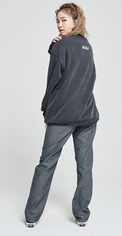 アクメドラビ(acme' de la vie) ADLV REVERSED DENIM PANTS FOR WOMEN BLACK