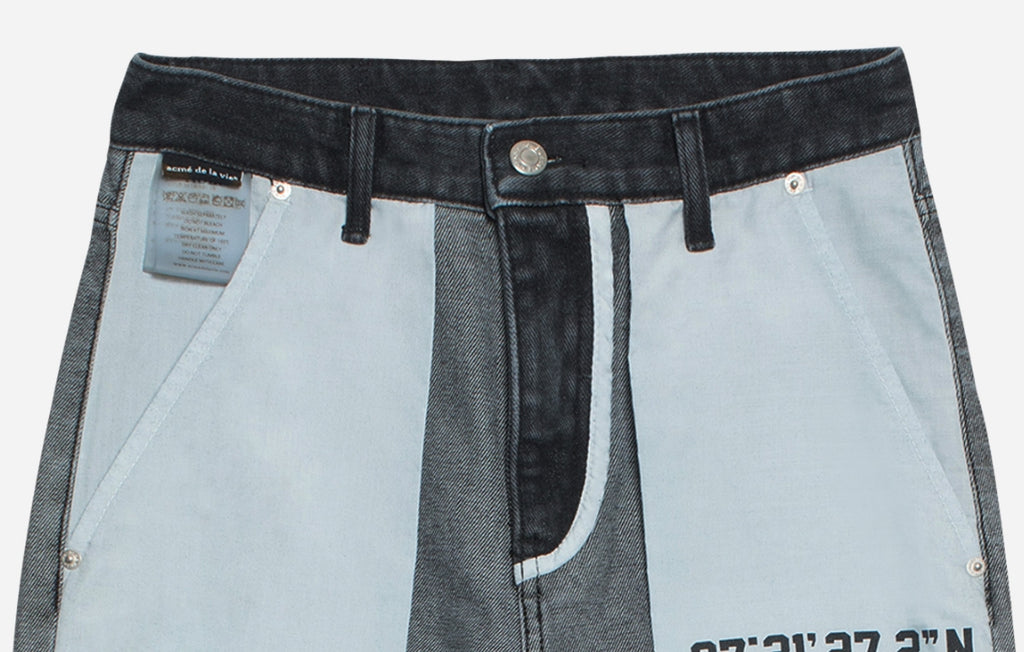 アクメドラビ(acme' de la vie) ADLV REVERSED DENIM PANTS FOR WOMEN BLACK