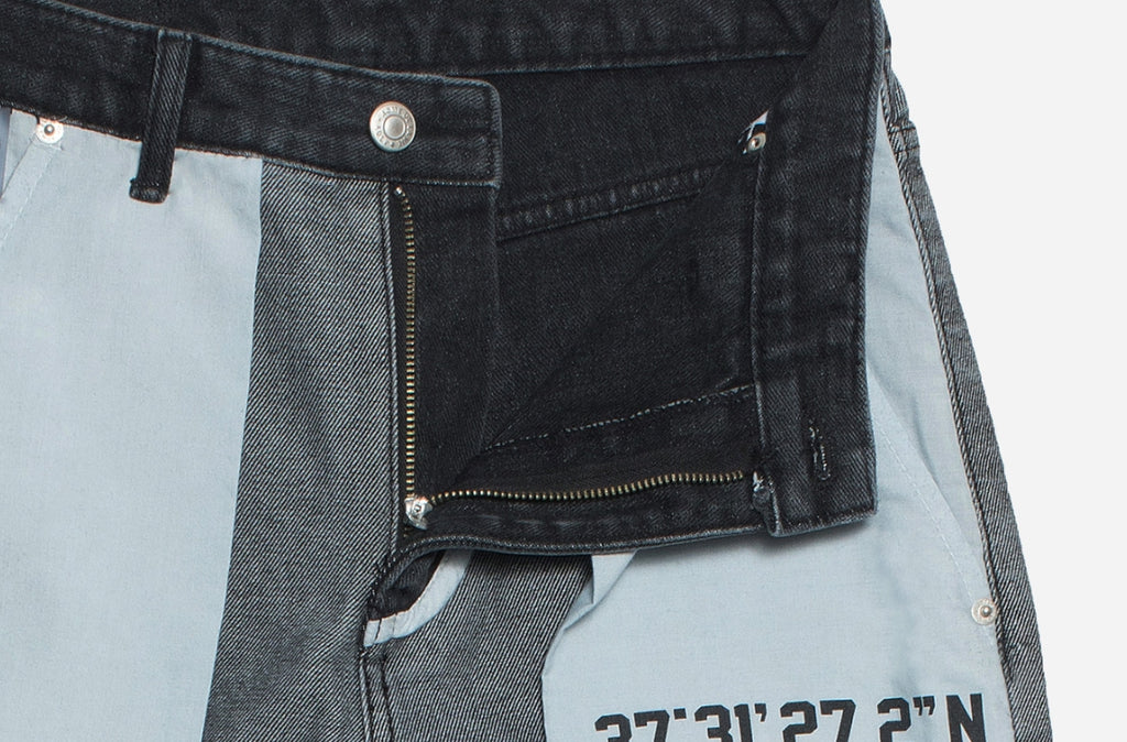 アクメドラビ(acme' de la vie) ADLV REVERSED DENIM PANTS FOR WOMEN BLACK